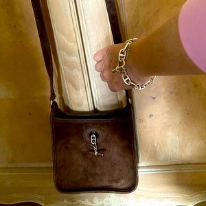 Hermes Vespa Messenger Cross-body bag in suede.